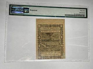 Pennsylvania Colonial Note - 20 Shillings - PMG UNC 62 - FR PA - 169 4