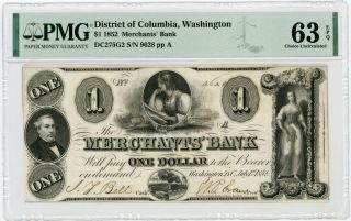 1852 $1 The Merchants 