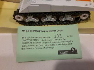 Solido 50th Anniversary - WWII SHERMAN M4 A3 TANK - WINTER LIVERY MODEL 3