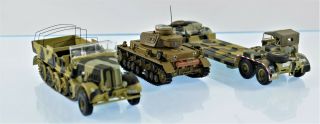 1.  72 Scale Die Cast Model Tank Transporter,  Tractor And Tank Deagostini Series