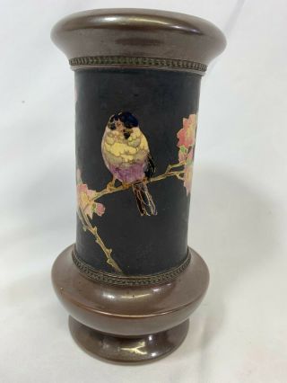 Antique/vintage Bretby Cloisonné Vase 17.  5cm Tall
