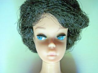 Vintage Early 1961 1962 Raven Black Hair Bubble Cut Barbie Doll