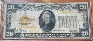 Very Rare 1928 Frn $20 Twenty Dollar Gold Certificate Gold On Demand Gold Seal