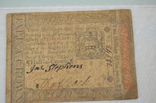 1773 October 1 Pennsylvania Colonial Note - 2 Shillings and 6 Pence - PMG 35 2