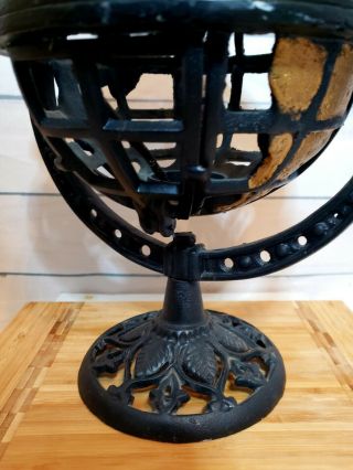 Vintage Cast Iron Globe Garden Candle Lantern. 2