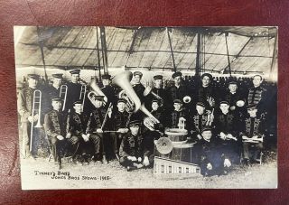 Jones Bros Circus Antique Photo Postcard - Tinney’s Band