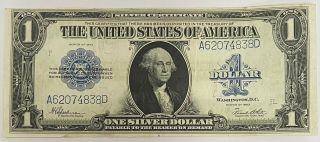 1923 $1 One Dollar Large Silver Certificate Blue Seal Extremely Fine