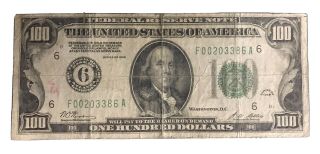 $100 - Franklin - 1928 Series One Hundred Dollars - Atlanta - - Woods / Mellon