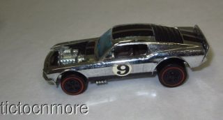 Vintage Hot Wheels Redlines Mustang Boss Hoss Silver Special Chrome Car 1969