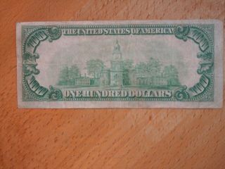 1928 A $100 ONE HUNDRED DOLLAR FEDERAL RESERVE NOTE CURRENCY KANSAS CITY VG 2