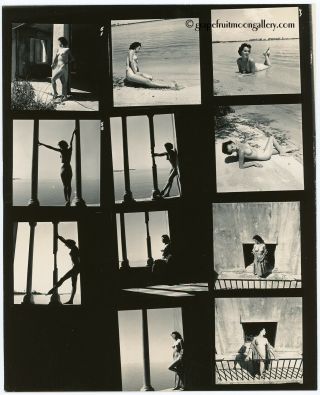 1950s Bunny Yeager Contact Sheet Photo 12 Artistic Frames Model Betty Smith Wise