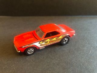 Vintage Hot Wheels ‘67 Camaro Red With Flames - Chevy Chevrolet