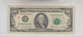 1990 (k) $100 One Hundred Dollar Bill Federal Reserve Note Dallas Old Currency