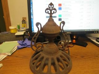 Antique Cast Iron Parlor Wood/coal Stove Finial Topper 11 By 7 Cool L@@k