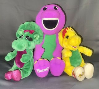 Vintage 90s Barney Baby Bop Bj Plush Barney Talks (&)