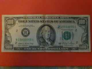 1981 A $100 Federal Reserve York One Hundred Dollar Bill.  15033055