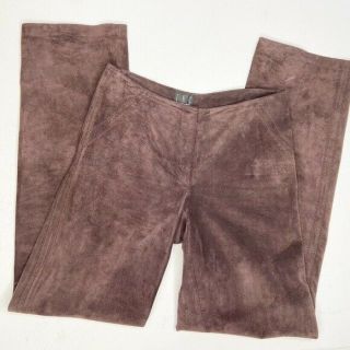 Y2k Vintage Brown Suede Leather Pants
