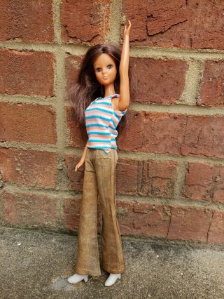 Rare Vintage 1970s Durham Charly Doll Brunette Hair Outfit Hong Kong