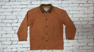 Vintage L.  L Bean Rust Colour Barn Work Coat Button Up Men’s Sz L Rare