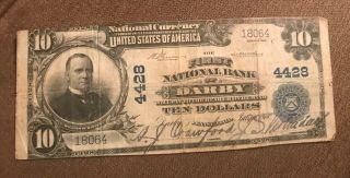 Darby Pennsylvania,  First National Bank,  1902 Pb,  $10