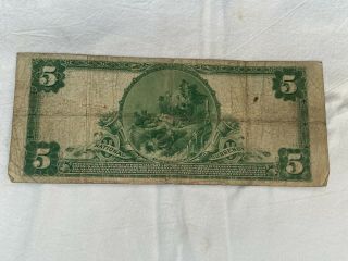 1910 US City National Bank of Wichita Falls Texas $5 Dollars Charter 4248 2
