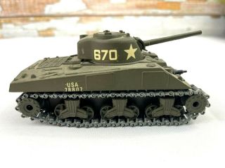 Solido Die Cast Sherman Tank No 231 Ww2 Us Army Green 3/1972 M4a3 Made In France
