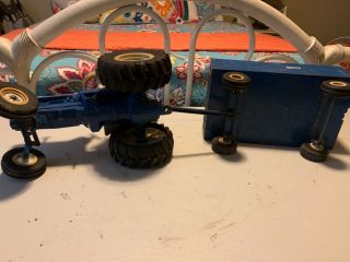 Vintage 70s Ertl Ford 8600 Tractor and Big Blue wagon 3