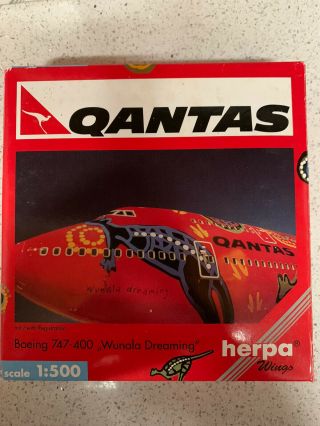 Herpa Wings Qantas Boeing 747 - 400 Wunala Dreaming 1:500 VH - OJB 511865 2