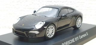 1/64 Kyosho Porsche 911 Carrera S 991 Black Diecast Car Model