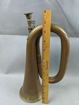 Wonderful Vintage - Antique Copper and Brass Bugle 11.  5 