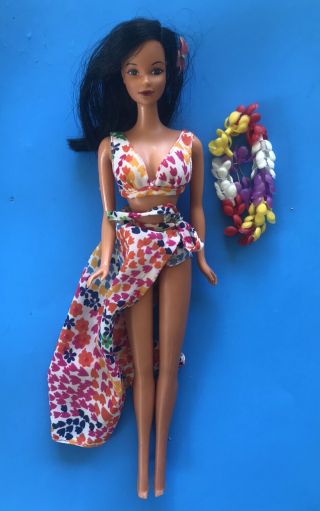 7470 Hawaiian Vintage Barbie Doll W/ Lei / Garland (1966,  Korea) Vtg