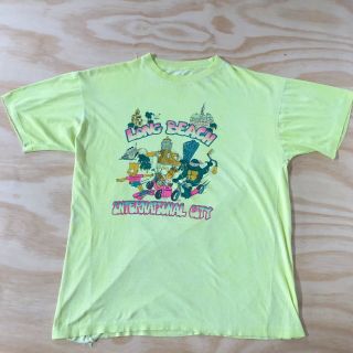 Vintage Bart Simpson Ninja Turtles T Shirt Long Beach California Tourist Tee XL 2