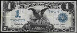 1899 $1 Black Eagle Large Silver Certificates " Vf,  " S/h After 1st Item