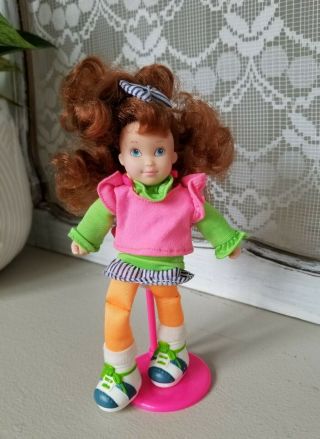 Vintage Ertl 1990 Tcfc Playground Kids Doll Molly Redish Brunette With Stand
