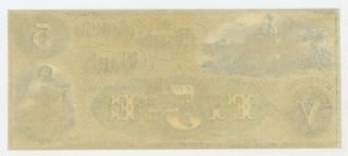 1800 ' s $5 The Morris County Bank - Morristown,  JERSEY Note AU/UNC 2