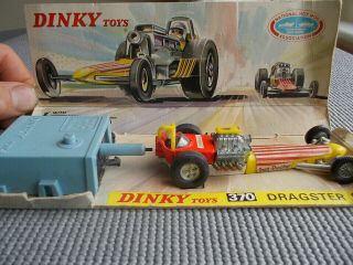 DINKY TOYS WITH SPEEDWHEELS DRAGSTER SET 370 boxed including display board 2