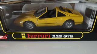 1:18 Scale Anson Ferrari 328 Gts Yellow Boxed