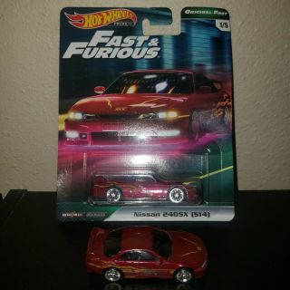 Hot Wheels Premium Fast Fast & Furious Nissan 240sx S14 Carded,  Loose