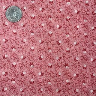 Antique C.  1870 American Double Pink Cotton Quilting 18 " X35 " - Calico - Dolls