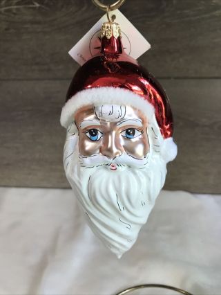 Christopher Radko Santa With Twisted Beard Ornament