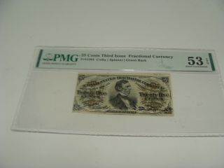 25 Cents Third Issue Fractional Currency Fr 1294 Washington Pmg 53