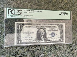 1935h $1 Silver Certificate Star Note 21527026 Pcgs Gem 65 Ppq