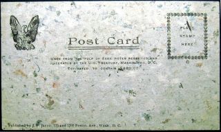 C 1905 Macerated Currency Money Post Card Washington Dc Treasury $200 In Bills