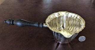 Vintage Gorham Sterling Silver Porringer Bowl With Wooden Handle Chippendale