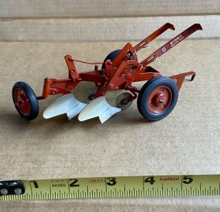 Vintage Metal Red Mccormick Red 2 Bottom Plow - Circa 1950s (piece)