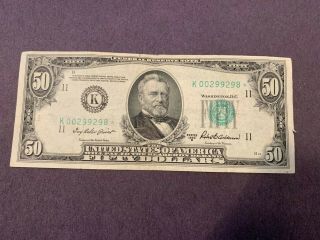 1950b $50.  00 Star Note Dallas Fr