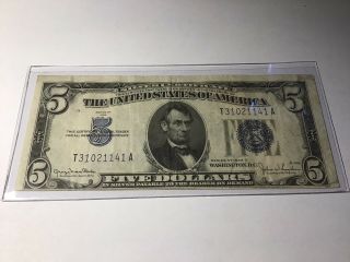 1934 - D - Five Dollar Bill - T310021141 A - Blue Seal