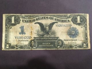Usa 1 Dollar Silver Certificate 1899 Black Eagle