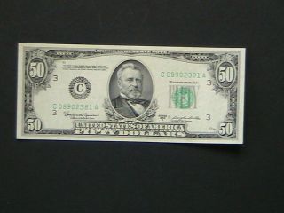 1950 Series $50 Fifty Dollar Federal Reserve Note Philadelphia