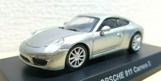 1/64 Kyosho Porsche 911 Carrera S Silver Diecast Car Model